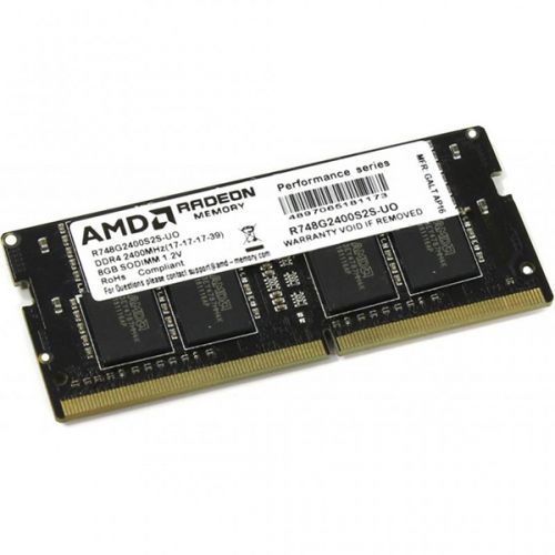 Модуль памяти SODIMM DDR4 8GB AMD R748G2400S2S-UO PC4-19200 2400MHz CL16 260-pin 1.2V OEM - фото 1