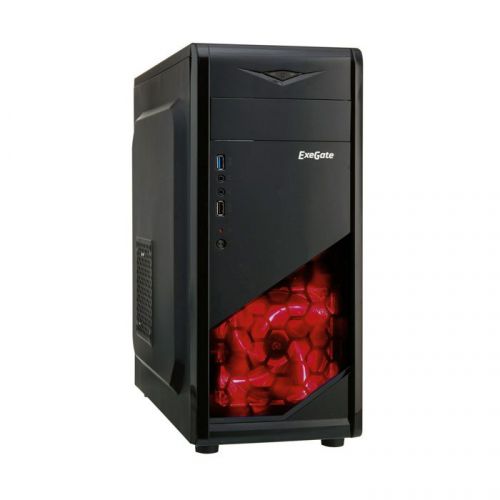 

Корпус ATX Exegate EVO-8207 EX281257RUS miditower, 700NPX, 120mm, 1*USB+1*USB3.0, HD Audio, black-red light, EVO-8207