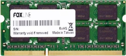 Модуль памяти SODIMM DDR3 2GB Foxline FL1600D3S11SL-2G PC3L-12800 1600MHz CL11 1.35V (256*8)