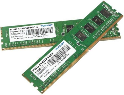 Модуль памяти DDR4 16GB (2*8GB) Patriot Memory PSD416G2400K Signature Line PC4-19200 2400MHz CL17 1.2V RTL - фото 1