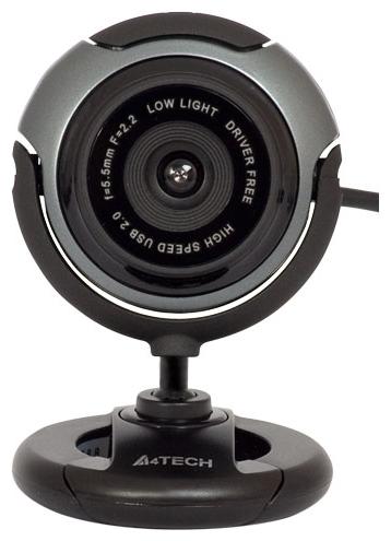 Веб-камера A4Tech PK-710G микрофон, крепление для ноутбука+LCD, черная+серебро