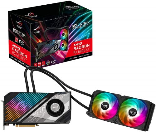 

Видеокарта PCI-E ASUS Radeon RX 6800 XT ROG STRIX OC (ROG-STRIX-LC-RX6800XT-O16G-GAMING) 16GB GDDR6 256bit 1925/16000MHz HDMI/2*DP/USB Type-C, Radeon RX 6800 XT ROG STRIX OC (ROG-STRIX-LC-RX6800XT-O16G-GAMING)