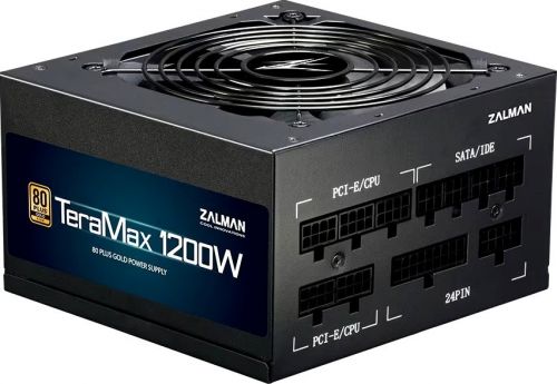 Блок питания ATX Zalman TeraMax 1200W, ATX, APFC, 120mm fan, 80+ Gold, full modular, Retail