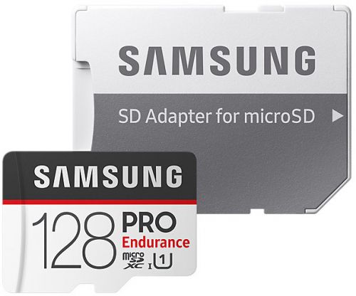 Карта памяти 128GB Samsung MB-MJ128GA/RU MicroSDXC PRO Endurancе Class 10, UHS-I U1 (SD адаптер) 30MB/s,100MB/s MB-MJ128GA/RU - фото 1