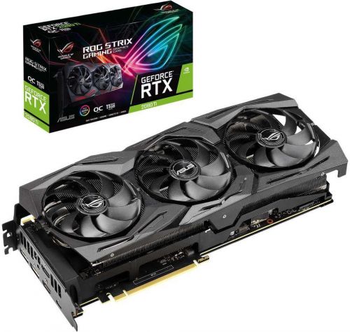 

Видеокарта PCI-E ASUS GeForce RTX 2080 Ti ROG-STRIX-RTX2080TI-O11G-GAMING 11GB GDDR6 352bit 12nm 1350/14000MHz 2*HDMI/2*DP/USB Type-C RTL, GeForce RTX 2080 Ti