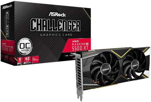 Видеокарта PCI-E ASRock Radeon RX 5500 XT RX5500XT CLD 8GO 8GB GDDR6 128bit 7nm 1685/14000MHz HDMI/3*DP