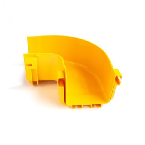 Угол Lanmaster LAN-OT240-HC90/NC 90° оптического лотка 240мм, монтаж без соединителей, желтый