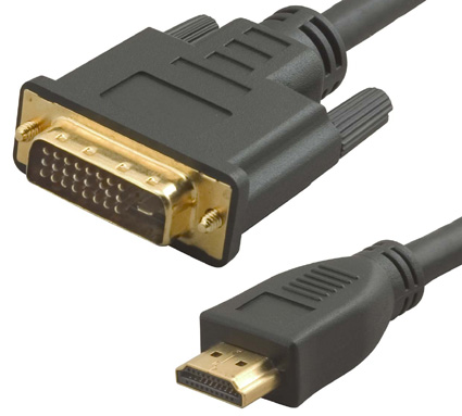 Кабель интерфейсный HDMI-DVI Gembird 19M/19M CC-HDMI-DVI-10MC 10м, single link, черный, позол.разъемы, экран, пакет