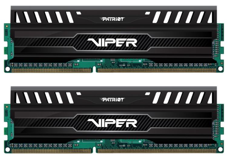 Модуль памяти DDR3 8GB (2*4GB) Patriot Memory PV38G160C9K Viper V3 PC3-12800 1600MHz CL9 1.5V Радиатор BLACK RTL