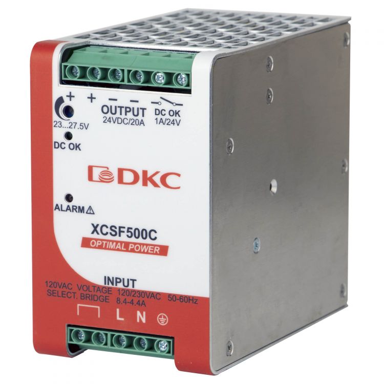 

Источник питания DKC XCSF500C однофазный, 500Вт, 20А, 24В, с ORing диодом, "OPTIMAL POWER", XCSF500C