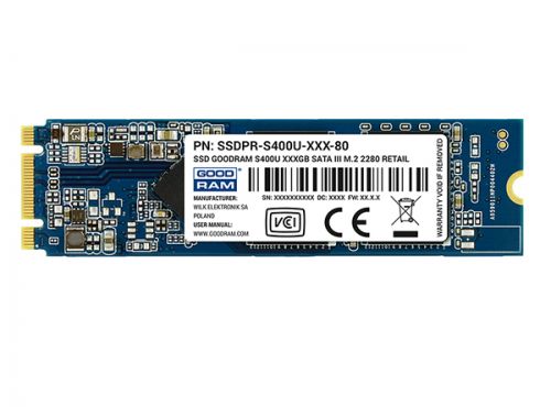 

Накопитель SSD M.2 2280 GoodRAM SSDPR-S400U-240-80 S400u 240GB SATA III (6 Gb/s) TLC 550/530MB/s, SSDPR-S400U-240-80