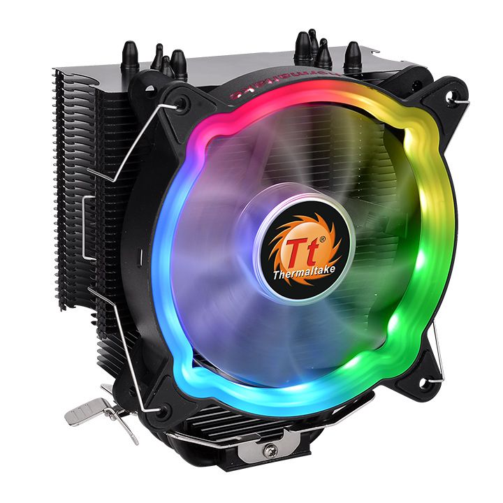 

Кулер Thermaltake UX200 ARGB LGA115x/775/AM4/FM2/FM1/AM3+/AM3/AM2+/AM2 (Al+Cu, 120mm fan, 300-1500rpm, 26.33 dBA, 43.34 CFM, 4-pin PWM), UX200 ARGB