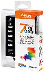 Разветвитель USB 3.0 Ginzzu GR-315UAB