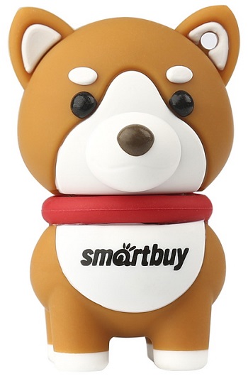 

Накопитель USB 2.0 16GB SmartBuy SB16GBAkitaW Akita Dog коричневый, SB16GBAkitaW