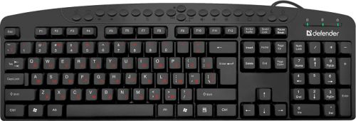 Клавиатура Defender Atlas HB-450 RU черный,мультимедиа 124 кн