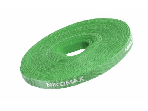 Рулон липучки NikoMax NMC-CTV05M-15-RL-GN ширина 15мм, длина 5м, зеленая