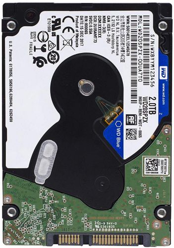 Жесткий диск 2TB SATA 6Gb/s Western Digital WD20SPZX 2,5'' WD Blue 5400rpm 128MB