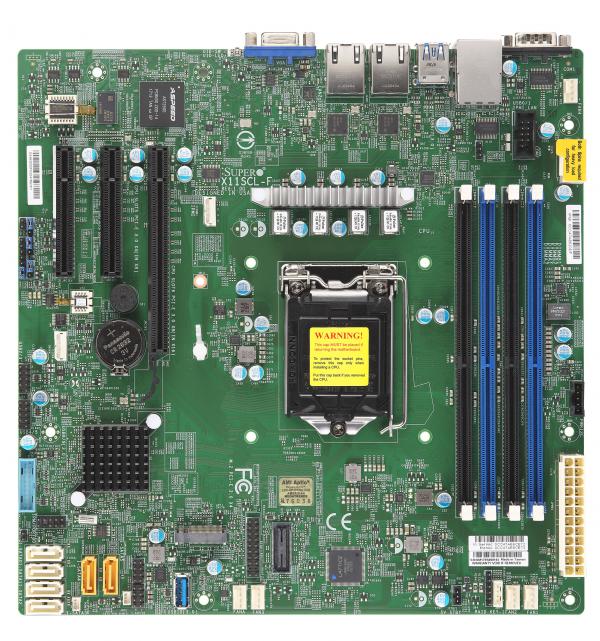 

Материнская плата mATX Supermicro MBD-X11SCL-F-O (LGA1151, C242, 4xDDR4, 6xSATA3 RAID, i210AT 2хGgbEth) Ret, MBD-X11SCL-F-O