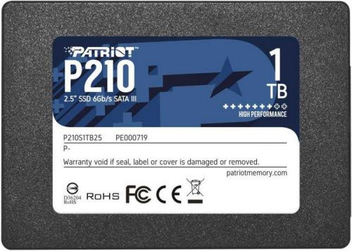 Накопитель SSD 2.5'' Patriot Memory P210S1TB25 P210 1TB SATA 6Gb/s 3D TLC 520/430MB/s 7mm