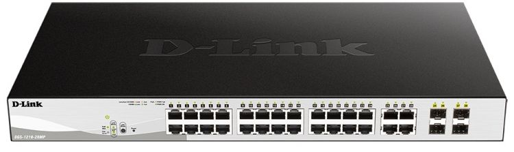 

Коммутатор PoE D-link DGS-1210-28MP/F1A WebSmart,24x10/100/1000Base-T, 4x1000Base-X SFP (PoE-бюджет 370 Вт), rev /E1A, /F1A, /F2A, DGS-1210-28MP/F1A