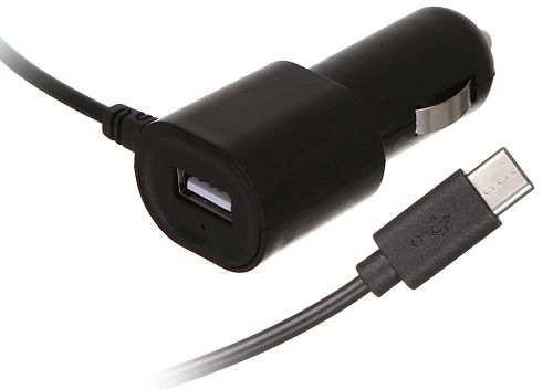 Зарядное устройство автомобильное Red Line AC-1A УТ000021136 1*USB, 1A, встроенный кабель microUSB, черный