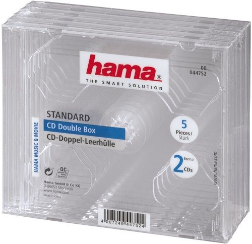 Коробка для CD/DVD HAMA 2CD/DVD H-44752
