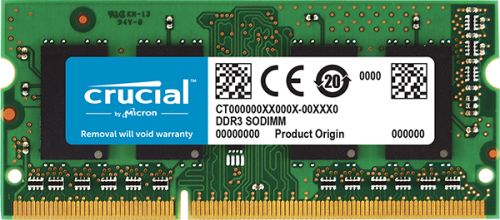 Модуль памяти SODIMM DDR3 8GB Crucial CT102464BF160B PC3L-12800 1600MHz CL11 1.35V RTL