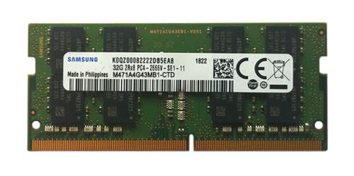 Модуль памяти SODIMM DDR4 32GB Samsung M471A4G43MB1-CTD 2666MHz PC4-21300 CL19 12V 1227300₽