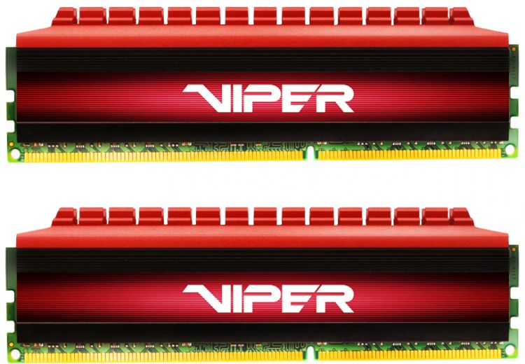 Модуль памяти DDR4 16GB (2*8GB) Patriot Memory PV416G320C6K Viper 4 PC4-25600 3200MHz CL16 1.35V Радиатор RTL