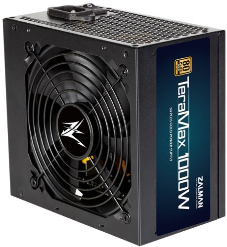 Блок питания ATX Zalman TeraMax 1000W, APFC, 120mm fan, 80+ Gold, full modular, Retail