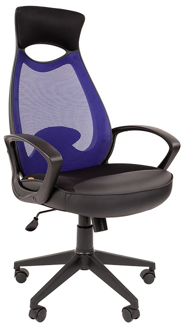 

Кресло офисное Chairman 840 Black Chairman 7025295 синее (TW-05), крестовина пластик черный, до 120кг, 840 Black