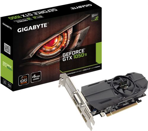 Видеокарта PCI-E GIGABYTE GeForce GTX 1050 Ti GV-N105TOC-4GL 4GB Low Profile GDDR5 128bit 14nm 1328/7008MHz DVI-D(HDCP)/2*HDMI/2*DisplayPort RTL