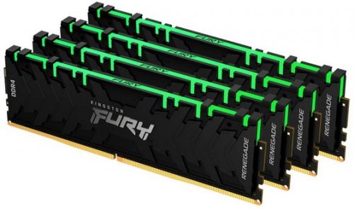 Модуль памяти DDR4 128GB (4*32GB) Kingston FURY KF432C16RBAK4/128 Renegade RGB 3200MHz CL16 2RX8 1.35V 288-pin 16Gbit