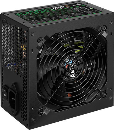 Блок питания ATX AeroCool KCAS PLUS 600W 4713105962659 V23 20244868pin вентилятор d120мм каб