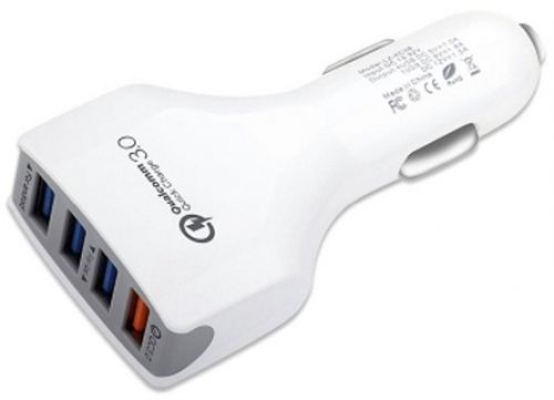 Зарядное устройство автомобильное Cablexpert MP3A-UC-CAR18 12V-5V 4-USB, поддержка quick charge 3.0 автомобильное зарядное устройство wiwu pc201 dual usb 30w qc4 0 quick charge из цинкового сплава usb c 5a