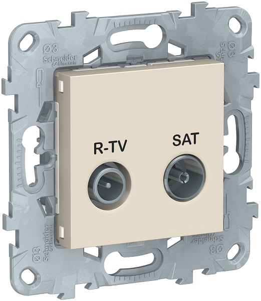 

Розетка Schneider Electric NU545644 UnicaNew, беж, R-TV/SAT, проходная, NU545644