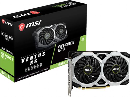 

Видеокарта PCI-E MSI GeForce GTX 1660 Ti VENTUS XS OC (GTX 1660 Ti VENTUS XS 6G OC) 6GB GDDR6 192bit 12nm 1500/12000MHz HDMI/3*DP RTL, GeForce GTX 1660 Ti VENTUS XS OC (GTX 1660 Ti VENTUS XS 6G OC)