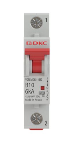 Автоматический выключатель модульный DKC MD63-1B6-6 1P 6А B 6kA, 