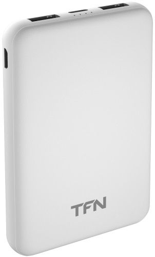 

Аккумулятор внешний универсальный TFN PB-201-WH 5000mAh SlimDuo white, PB-201-WH