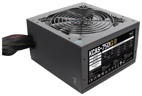 Блок питания ATX AeroCool KCAS-750G RGB 4713105957617 750W, вентилятор 120x120мм, подсветка, 80 Plus Gold