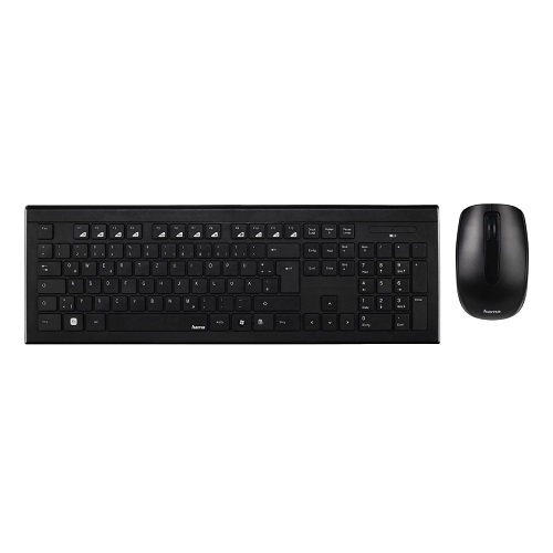 

Клавиатура и мышь HAMA Hama Cortino R1050426 USB беспроводная, черный, Hama Cortino