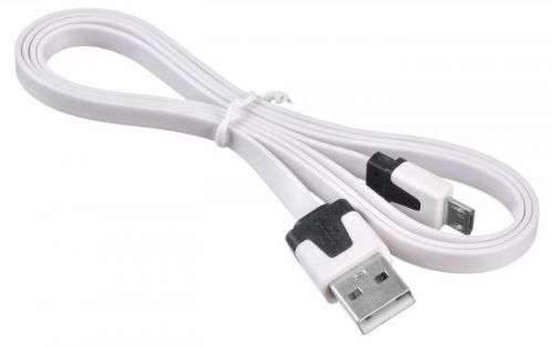 Кабель интерфейсный USB 2.0 Buro BHP MICROUSB 1M FLAT micro USB B (m) USB A(m) 1м белый плоский