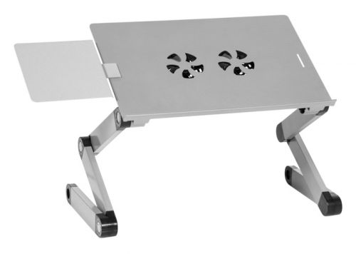 Столик для ноутбуков Cactus CS-LS-T8-C 27x42см, серебристый