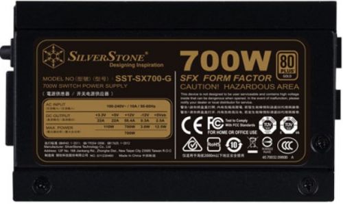 Блок питания SFX SilverStone SX700-G 700W, 80 PLUS Gold, Active PFC, full modular, 92mm fan RTL