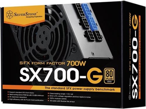 Блок питания SFX SilverStone SX700-G 700W, 80 PLUS Gold, Active PFC, full modular, 92mm fan RTL