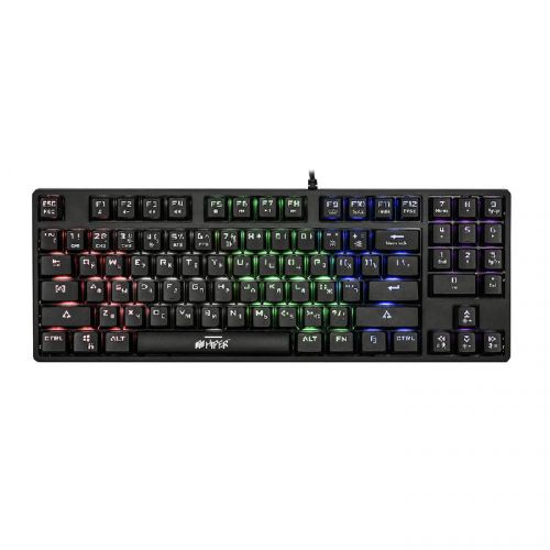 Клавиатура HIPER MK-2 CHASE чёрная (TKL, USB, Outemu, RGB подсветка)