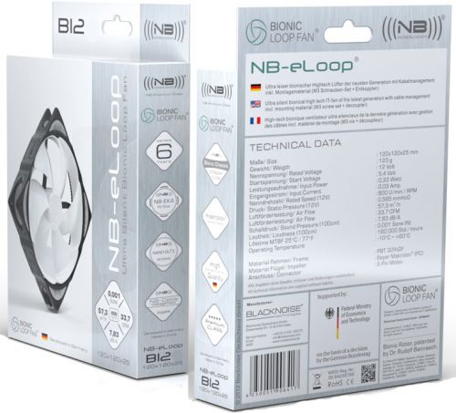 Вентилятор для корпуса Noiseblocker BionicLoopFan B12-P