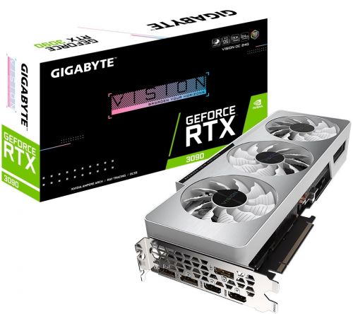 Видеокарта PCI-E GIGABYTE GeForce RTX 3090 VISION OC 24GB GDDR6X 384bit 8nm 1395/19500MHz 3*DP/2*HDMI