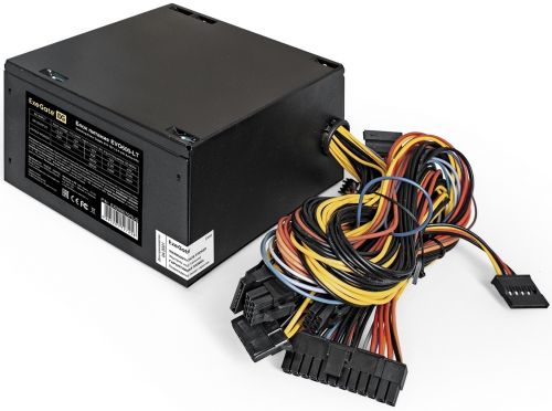 Блок питания ATX Exegate EVO600-LT EX289070RUS-S 600W, APFC, 140mm RGB fan, кабель 220V с защитой от выдергивания - фото 3
