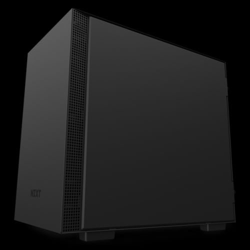 Корпус mini-ITX NZXT H210 black/black, без БП, закаленное стекло, fan 2x120mm, 2xUSB 3.1 (Type-A/Type-С), audio